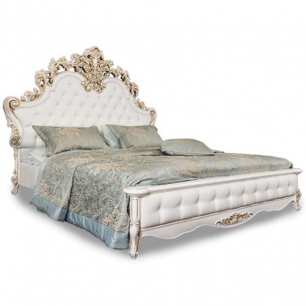 Кровать "Флоренция" 180 Белый Перламутр Глянец